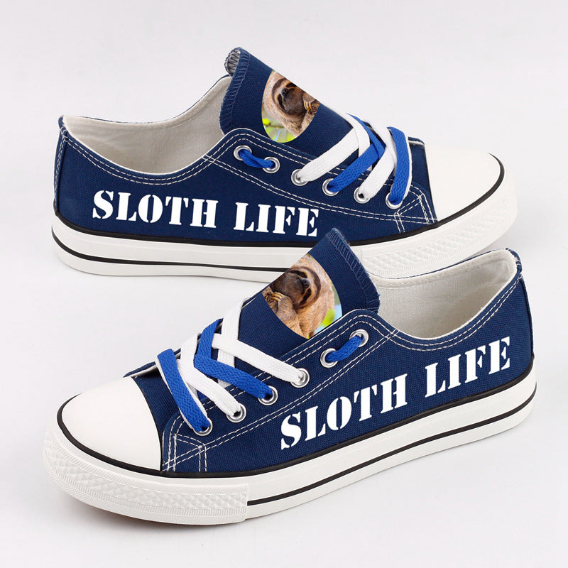 Sloth Flash Low Top Canvas Sport Sneakers Shoes For Men Women Fans