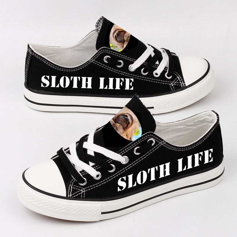 Sloth Flash Low Top Canvas Sport Sneakers Shoes For Men Women Fans