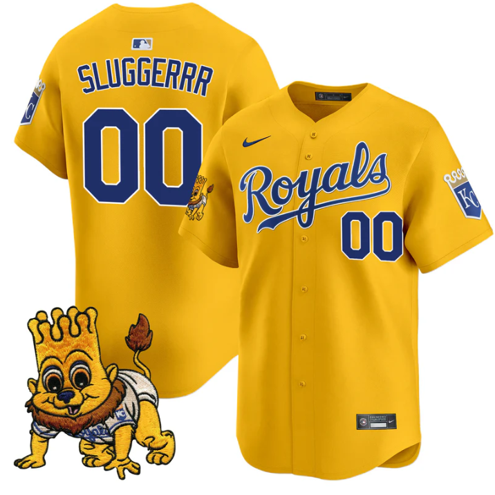 Sluggerrr Jersey #00 Kansas City Royals Sluggerrr Patch Vapor Premier Limited Stitched