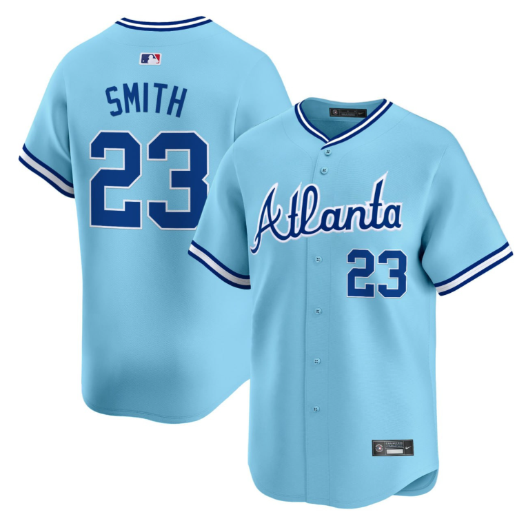 Smith #23 Atlanta Braves Powder Blue Jersey - All Stitched