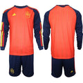 Spain Blank Jersey National Team x World Cup 2026 Long Sleeve Home Red On Field Soccer