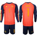 Spain #1 RAYA Jersey National Team x World Cup 2026 Long Sleeve Home Red On Field Soccer