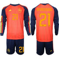 Spain #21 OYARZABAL Jersey National Team x World Cup 2026 Long Sleeve Home Red On Field Soccer