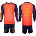 Spain #5 HUIJSEN Jersey National Team x World Cup 2026 Long Sleeve Home Red On Field Soccer