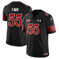 Spencer Fano Jersey #55 Utah Football 2025 Dark Mode Limited Stitched