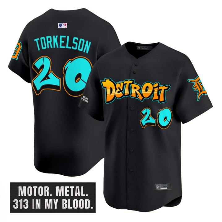 Spencer Torkelson Jersey #20 Detroit Tigers Graffiti Motor City Edition