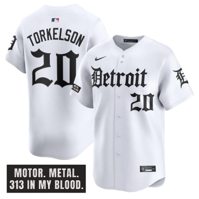 Spencer Torkelson Jersey #20 Detroit Tigers Motor Gothic Edition Vapor Limited Stitched