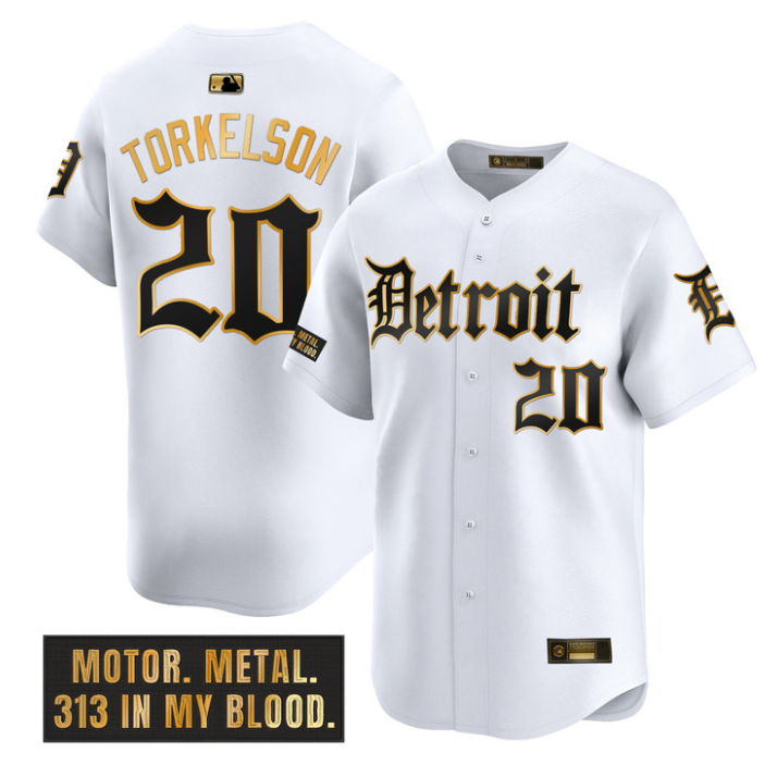 Spencer Torkelson Jersey #20 Detroit Tigers Motor Gothic Edition