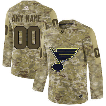 St. Louis Blues Camo Customized Jersey Stitched