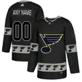 St.Louis Blues Custom Black Team Logos Fashion Jersey Stitched