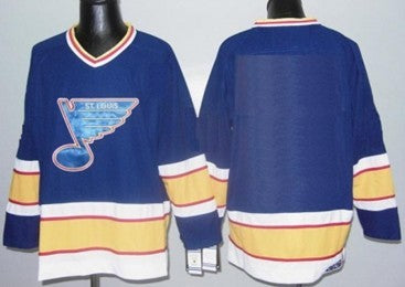 St. Louis Blues Customized Blue CCM Jersey Stitched