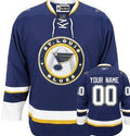St. Louis Blues Customized Blue Third Jersey Stitched