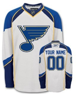 St. Louis Blues Customized White Jersey Stitched