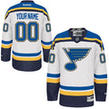 St. Louis Blues Reebok White Premier Away Custom Jersey Stitched