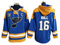St. Louis Blues #16 Brett Hull Blue Ageless Must-Have Lace-Up Pullover Hoodie