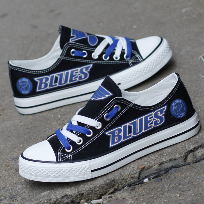 St. Louis Blues Low Top Canvas Sport Sneakers Shoes For Men Women Fans