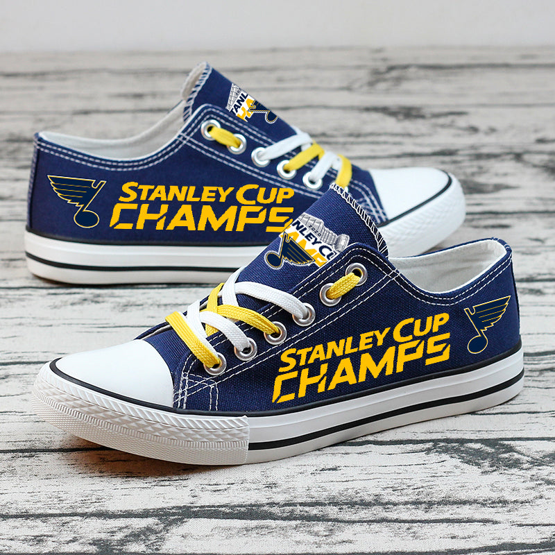 St. Louis Blues Low Top Canvas Sport Sneakers Shoes For Men Women Fans