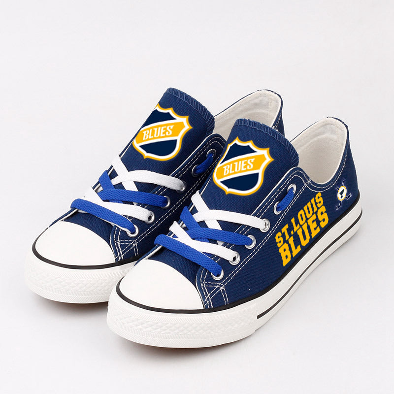 St. Louis Blues Low Top Canvas Sport Sneakers Shoes For Men Women Fans