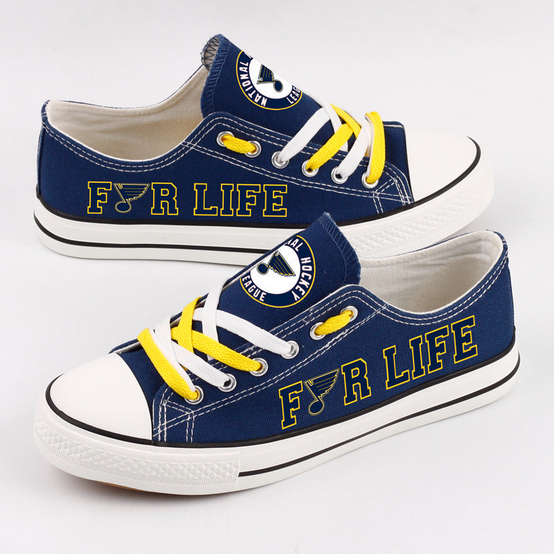 St. Louis Blues Low Top Canvas Sport Sneakers Shoes For Men Women Fans