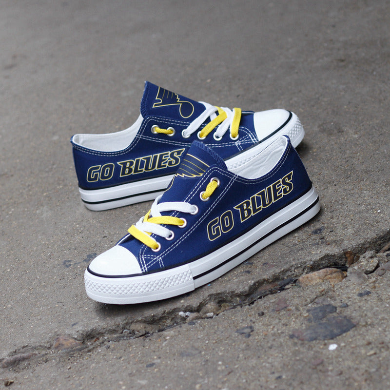 St. Louis Blues Low Top Canvas Sport Sneakers Shoes For Men Women Fans