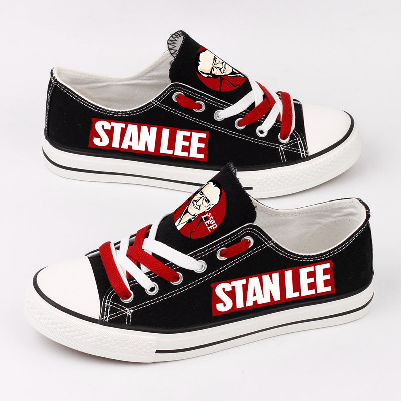 Stan Lee Low Top Canvas Sport Sneakers Shoes For Men Women Fans