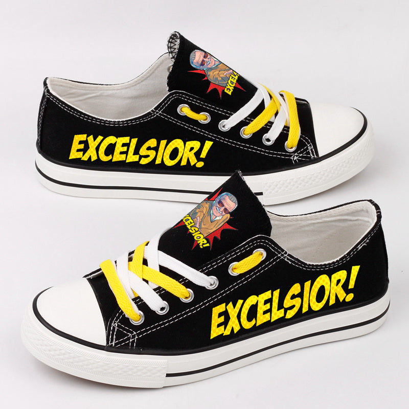 Stan Lee Low Top Canvas Sport Sneakers Shoes For Men Women Fans