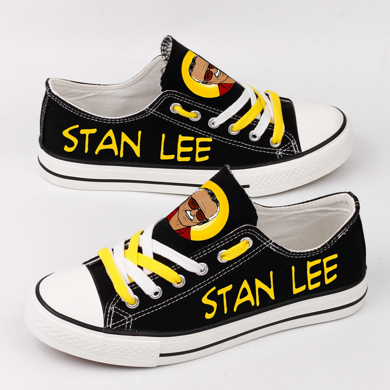 Stan Lee Low Top Canvas Sport Sneakers Shoes For Men Women Fans