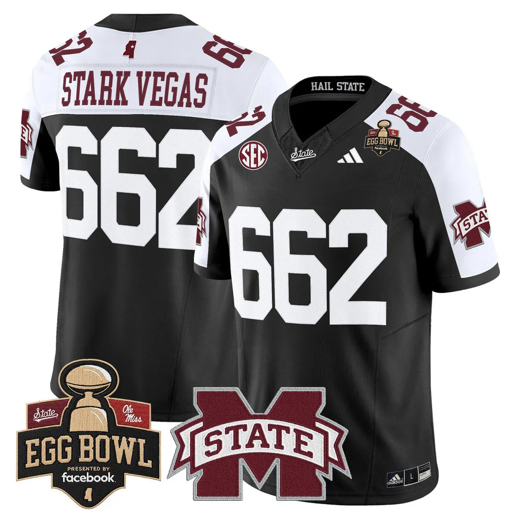 Stark Vegas Jersey #662 Mississippi State Bulldogs 2025 Egg Bowl Stitched
