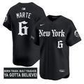 Starling Marte Jersey #6 New York Mets Gothic Borough Edition Stitched
