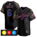 Starling Marte Jersey #6 New York Mets Subway Style Vapor Premier Limited Stitched