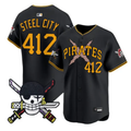 Steel City Jersey #412 Pittsburgh Pirates One Piece Zoro Patch Stitched