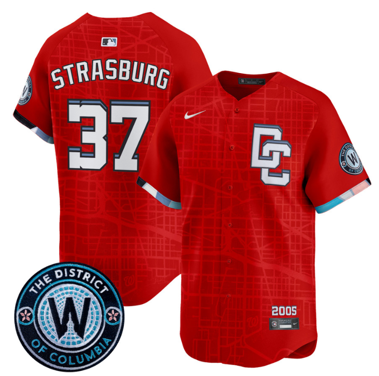 Stephen Strasburg Jersey #37 Washington Nationals 2025 City Connect Premier Limited Stitched