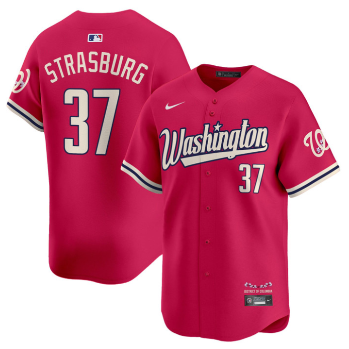 Stephen Strasburg Jersey #37 Washington Nationals Vapor Limited All Stitched