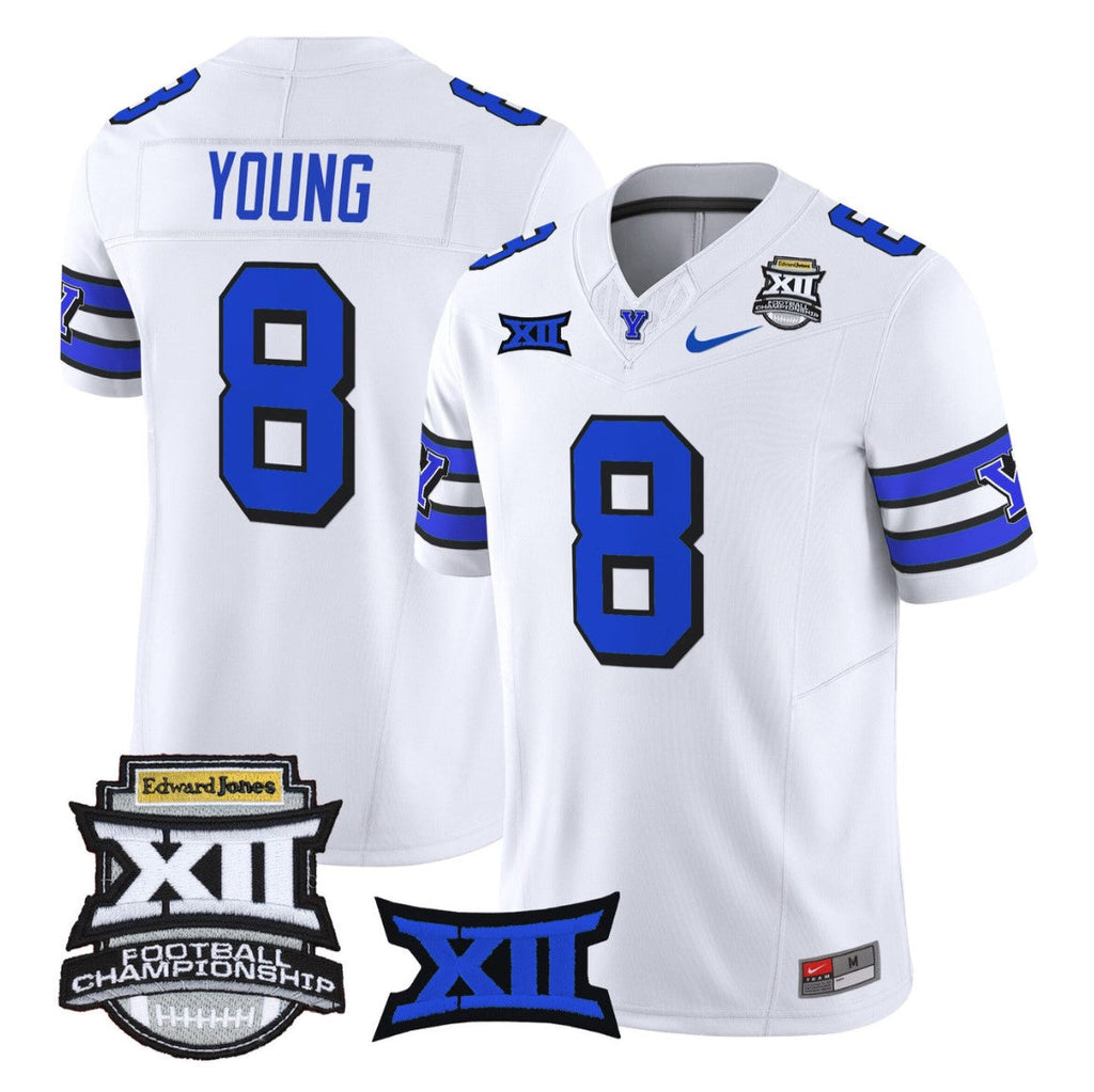 Steve Young Jersey #8 BYU Cougars 2025 Big 12 Championship Stitched