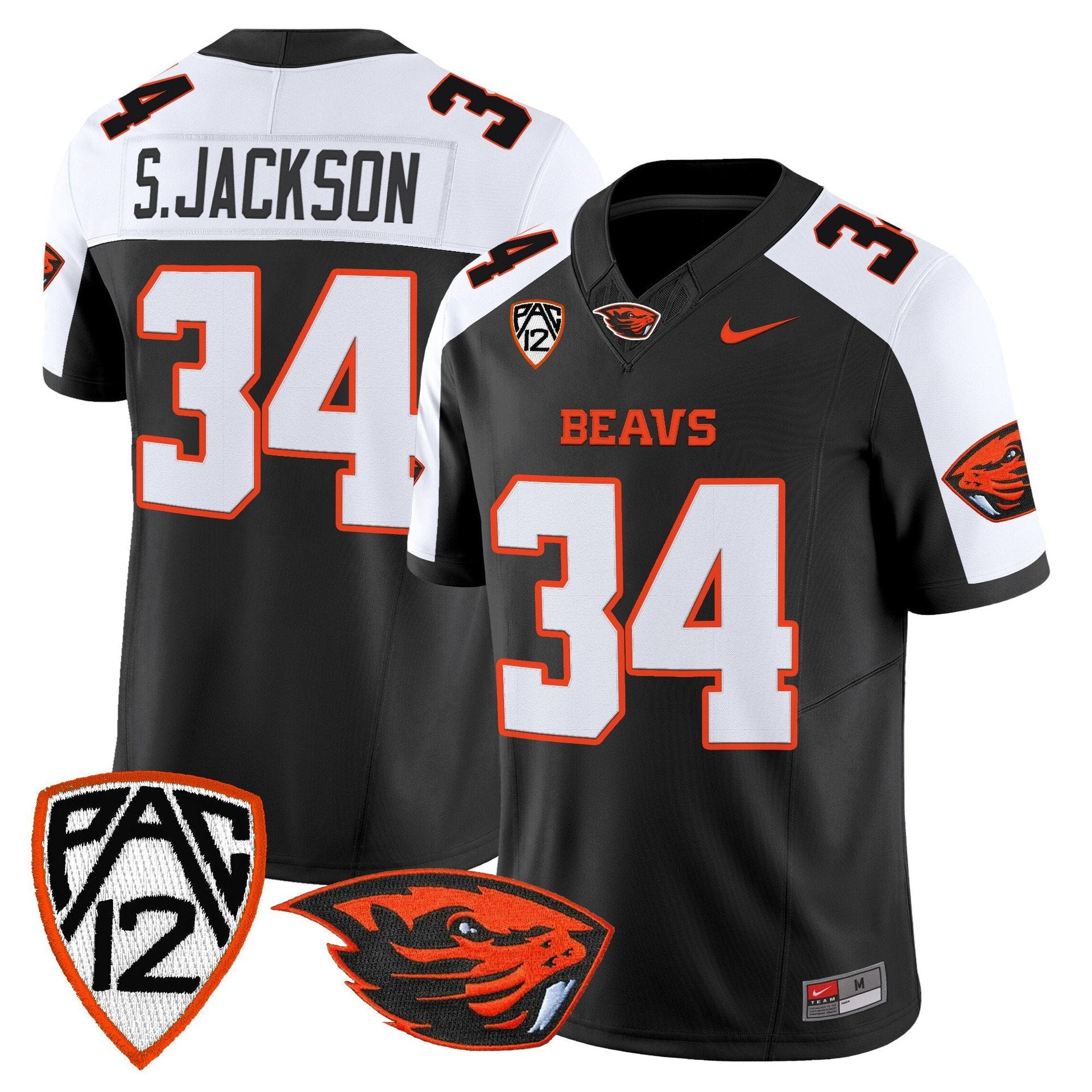 Steven Jackson Jersey #34 Oregon State Beavers 2025 Limited Stitched