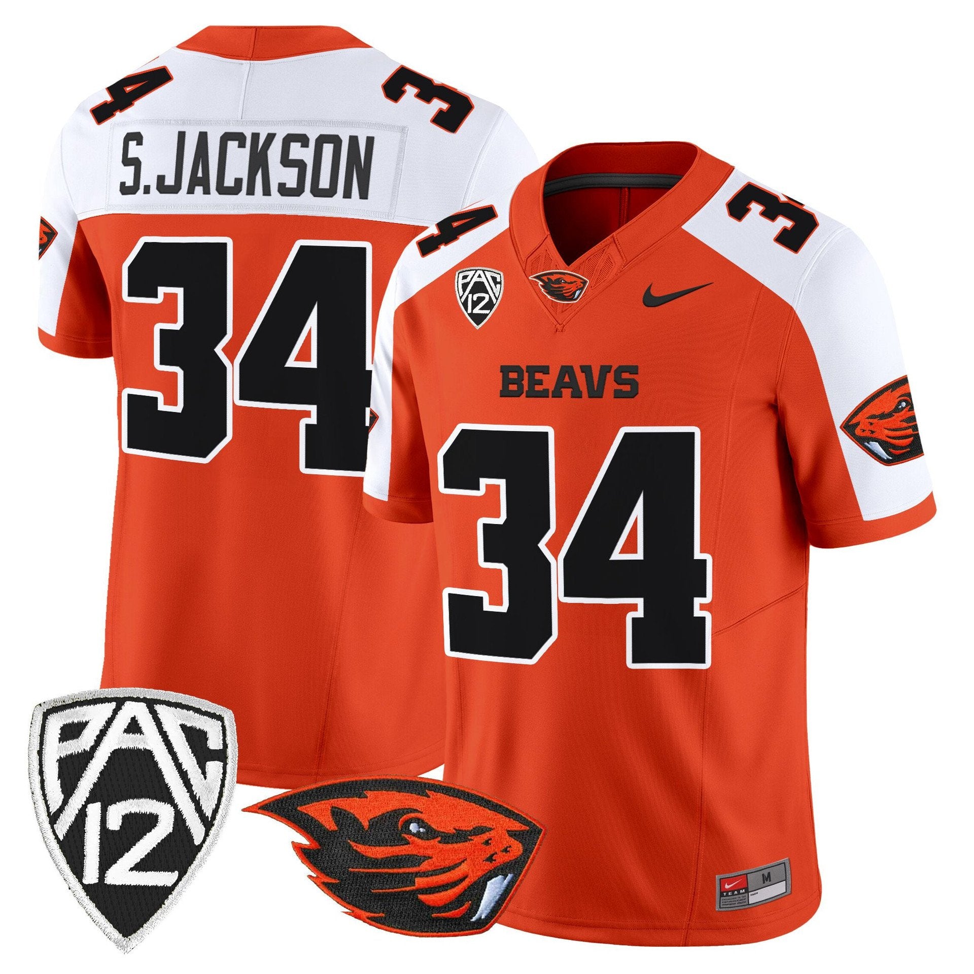 Steven Jackson Jersey #34 Oregon State Beavers 2025 Limited Stitched