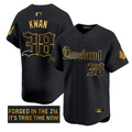 Steven Kwan Jersey #38 Cleveland Indians Gothic Iron Edition Stitched