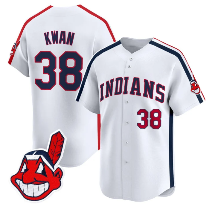 Steven Kwan Jersey #38 Cleveland Indians Ricky Wild Thing Vaughn Stitched