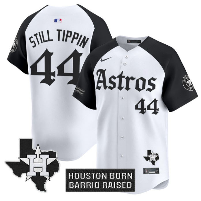 Still Tippin Jersey #44 Houston Astros Gothic Edition Vapor Premier Limited Stitched
