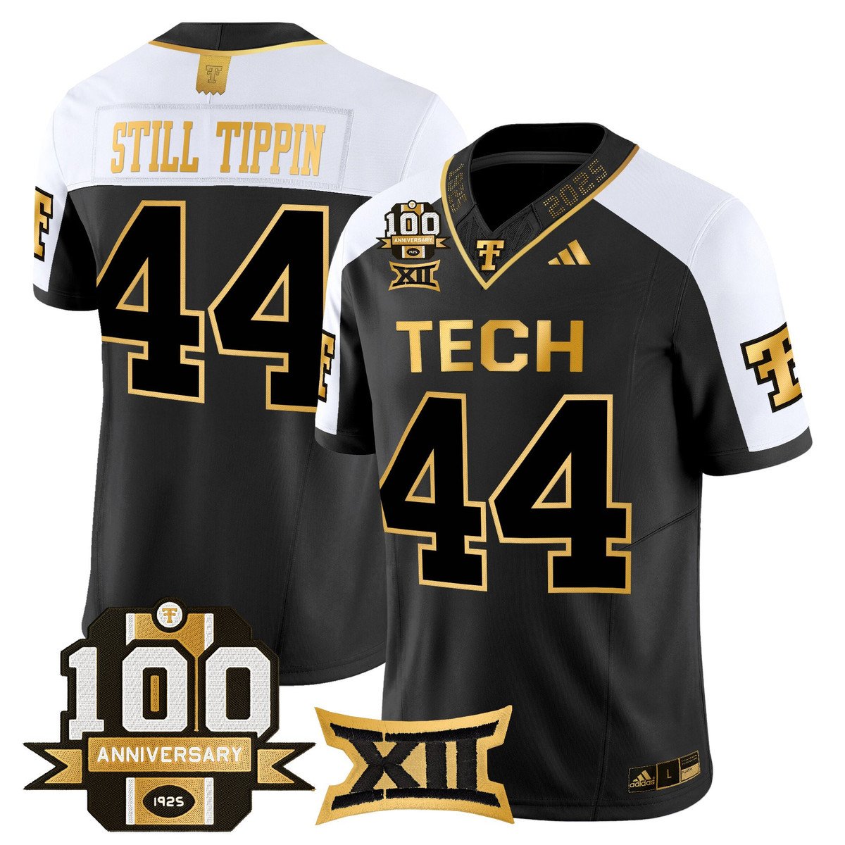 Still Tippin Jersey #44 Texas Tech 2025 100th Anniversary Stitched