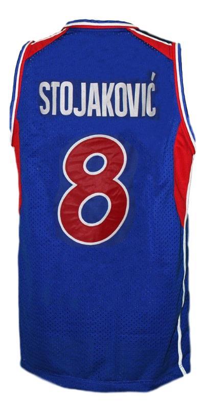 Stojakovic Jersey #8 Jugoslavija Yugoslavia Basketball Blue
