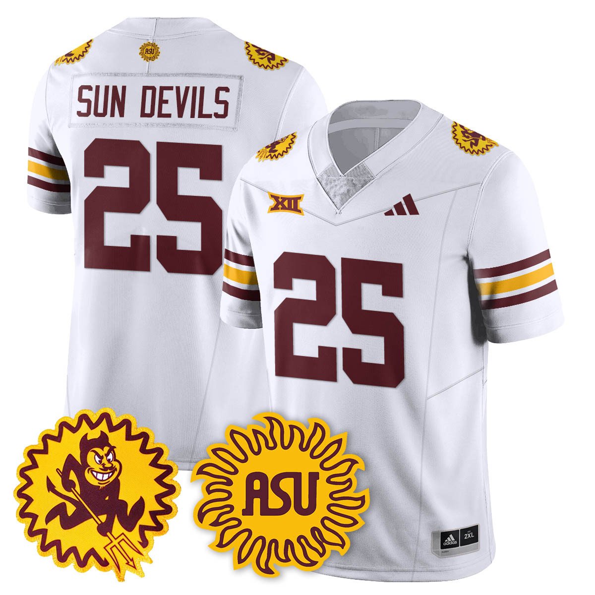 Sun Devils Jersey #25 Arizona State 1975 Throwback Uniform Stitched