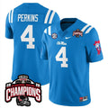 Suntarine Perkins Jersey #4 Ole Miss Sugar Bowl Champions Stitched