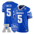 Sutton Smith Jersey #5 Memphis Tigers 2025 Vapor Limited Stitched Royal