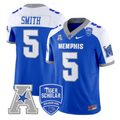 Sutton Smith Jersey #5 Memphis Tigers 2025 Vapor Limited Stitched Royal Alter