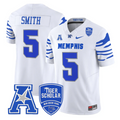 Sutton Smith Jersey #5 Memphis Tigers 2025 Vapor Limited Stitched White