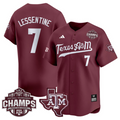 Sydney Lessentine Jersey #7 Texas A&M Aggies 2025 SEC Champions Patch Limited Stitched