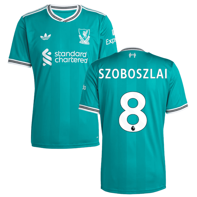Szoboszlai 8 Liverpool 2025-26 Third Match Jersey – Aqua