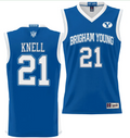 Trevin Knell Jersey #21 BYU Cougars NIL College Basketball Jersey Lightweight Royal