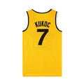 Toni Kukoc #7 Jugoplastika Split Movie Basketball Jersey Yellow